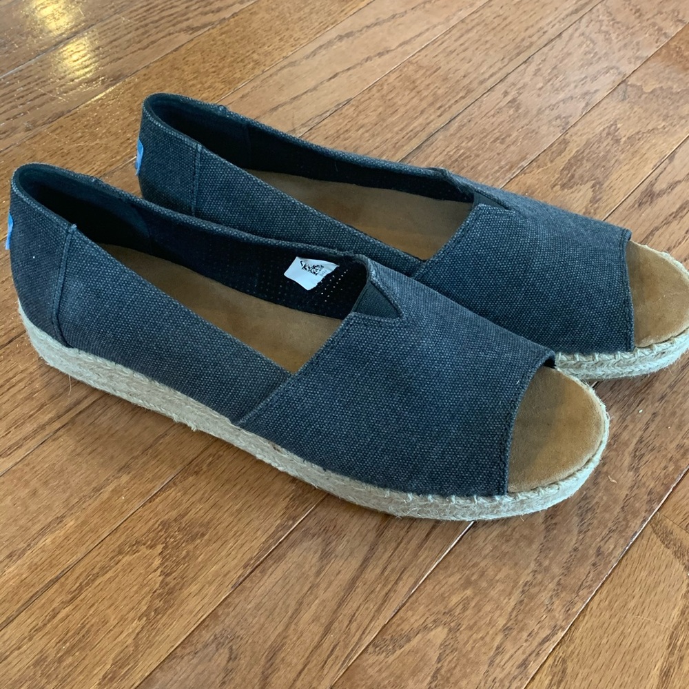 Tops open toe platform espadrille - Gray 10